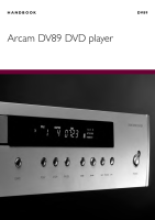 Arcam DV-89 - Owners Manual 